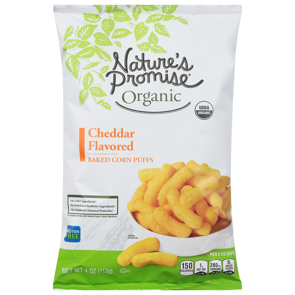 Nature's Promise Organic Cheddar Baked Corn Puffs
