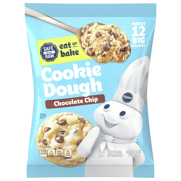 Pillsbury Chocolate Chip Cookie Dough - 12 ct