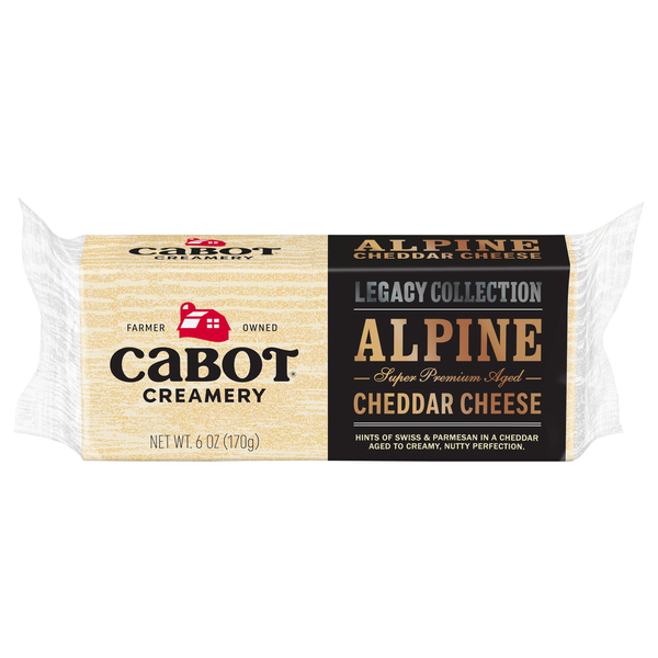 Cabot Creamery Super Premium Aged Alpine White Cheddar Cheese Block