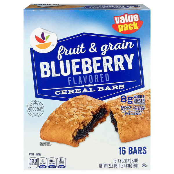 Our Brand Fruit & Grain Blueberry Cereal Bars - 16 ct