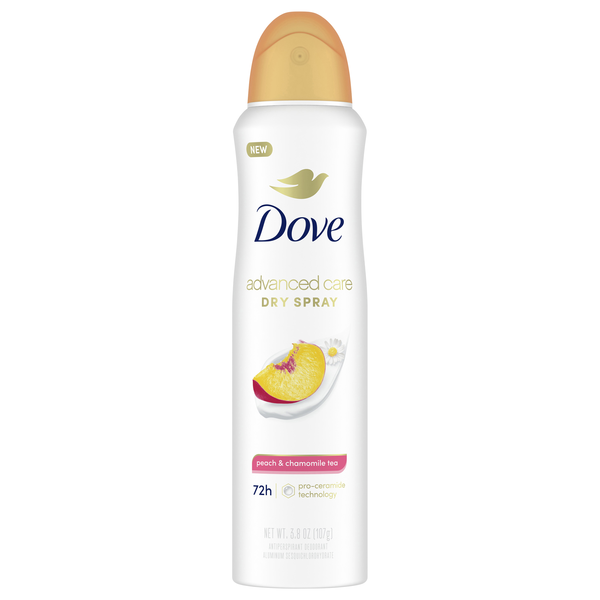Dove Advanced Care Peach & Chamomile Tea Antiperspirant Deodorant Dry Spray