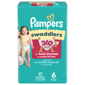 Pampers Swaddlers 360 Size 6 Baby Diapers 35+ lb