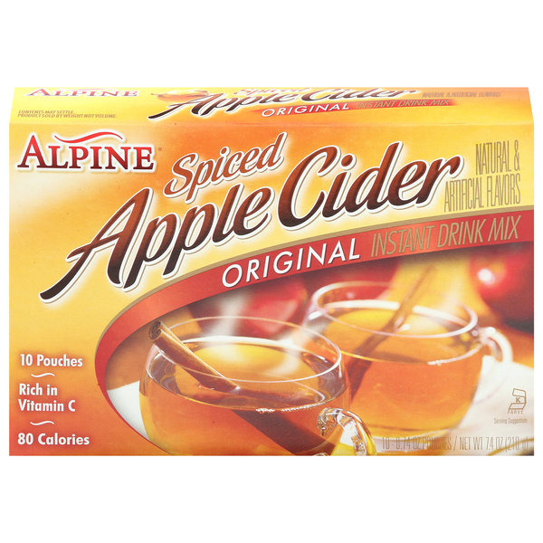 Alpine Drink Mix Spiced Apple Cider Original - 10 ct