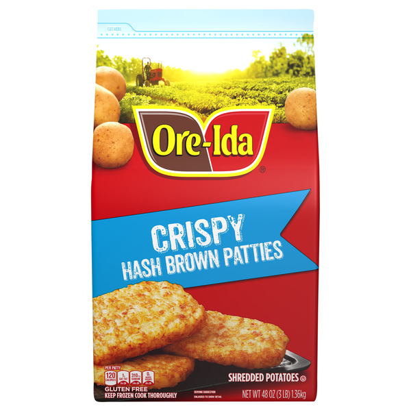 Ore-Ida Gluten Free Crispy Hash Brown Patties Frozen