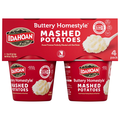 Idahoan Buttery Homestyle Mashed Potatoes Cups Microwave - 4 ct