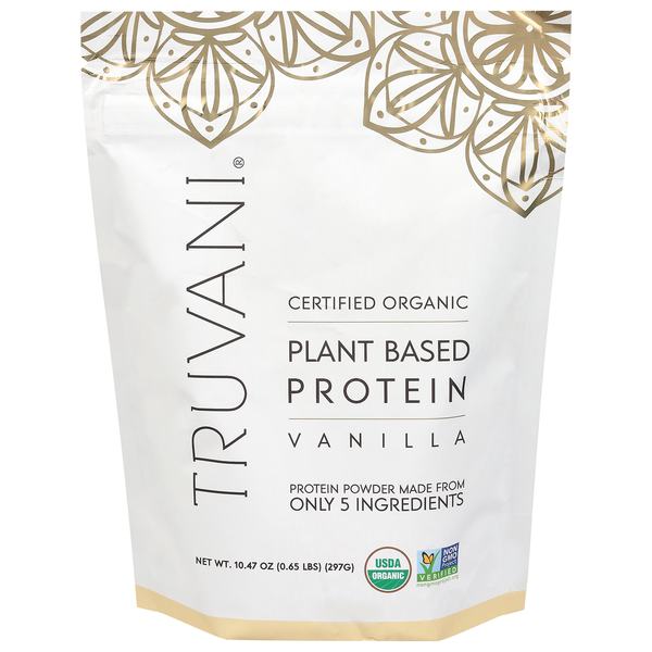 Truvani Organic Vanilla Flavored Plant Based Protein Powder