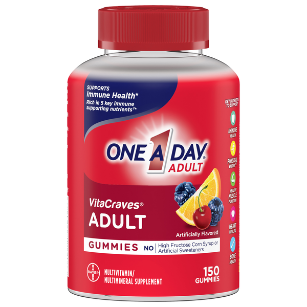 One A Day Adult VitaCraves Multivitamin Supplement Gummies