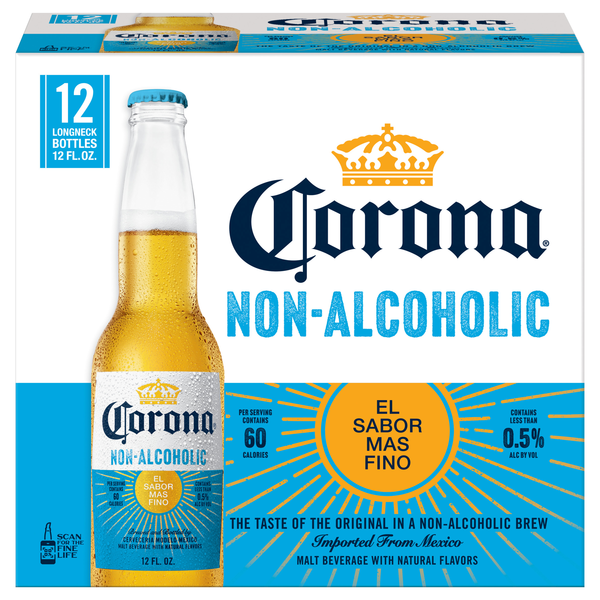 Corona Non-Alcoholic Imported Beer - 12 pk