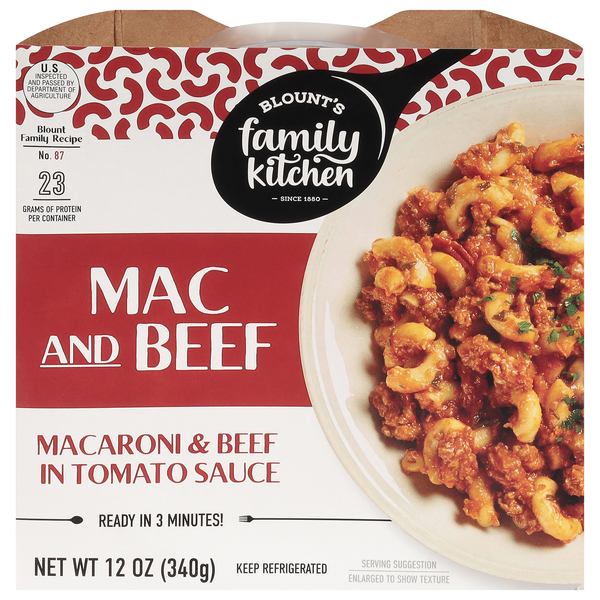 Blount's Family Kitchen Mac & Beef Meal Bowl