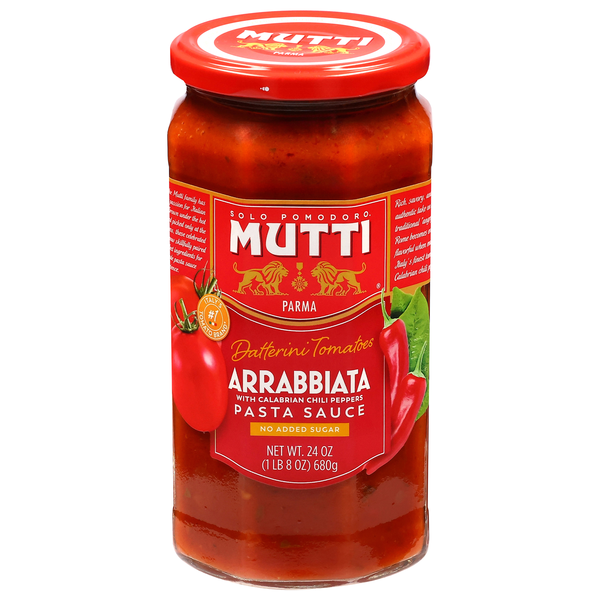 Mutti No Sugar Added Rossoro Tomato Arrabbiata Pasta Sauce