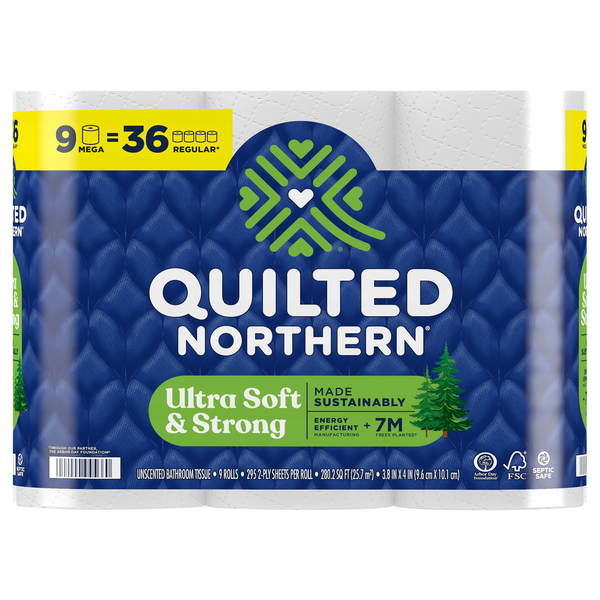 Quilted Northern Ultra Soft & Strong Mega 2-Ply Toilet Paper Unscented