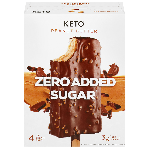 Save on Keto Zero Sugar Ice Cream Bars Peanut Butter Crunch 4 ct