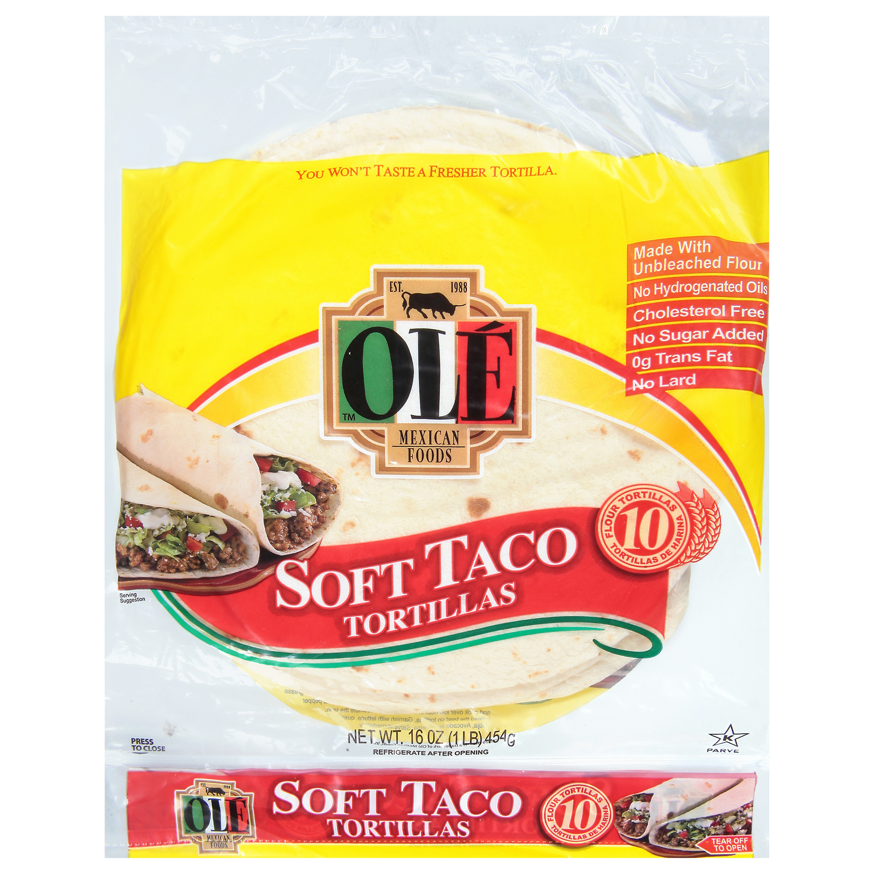 Ole Mexican Foods Ole Mexican Foods Flour Tortillas Soft Taco Size - 10 ct