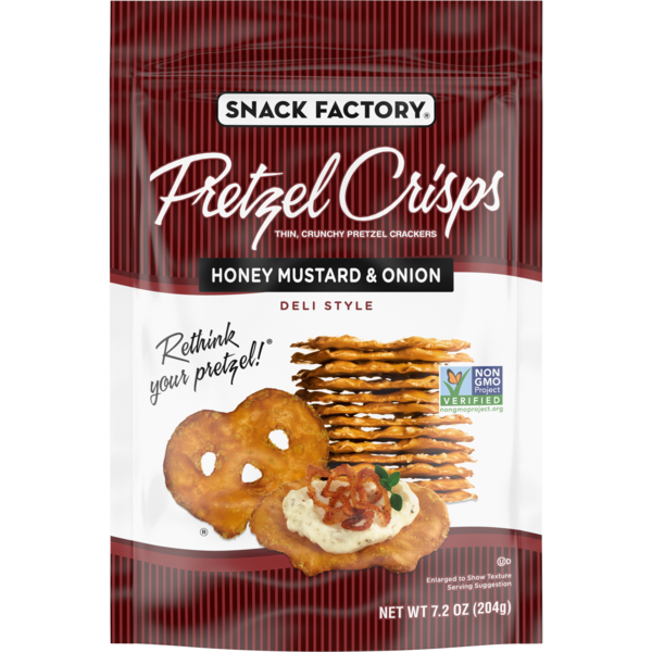 Snack Factory Deli Style Honey Mustard & Onion Flavored Pretzel Crisps