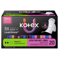 Kotex LeakShield Heavy Ultra Thin Pads + Wings
