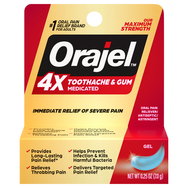 Orajel Severe Toothache & Gum Instant Pain Relief Cooling Gel