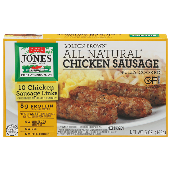 Save on Jones Dairy Farm Chicken Sausage Links Fully Cooked - 10 ct