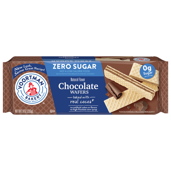 Voortman Zero Sugar Chocolate Wafer Cookies