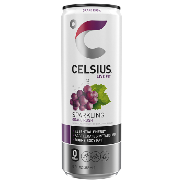 Celsius Live Fit Sparkling Grape Rush Energy Drink