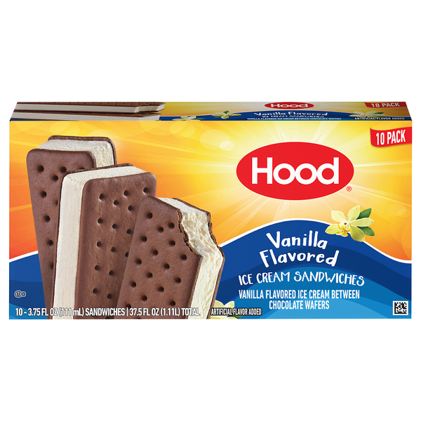 Hood Vanilla Ice Cream Sandwiches - 10 ct