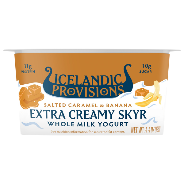 Icelandic Provisions Extra Creamy Salted Caramel Banana Whole Milk Yogurt