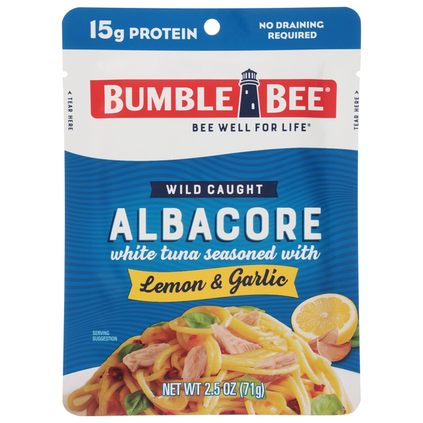 Bumble Bee Wild Caught White Albacore Seasoned with Lemon & Garlic