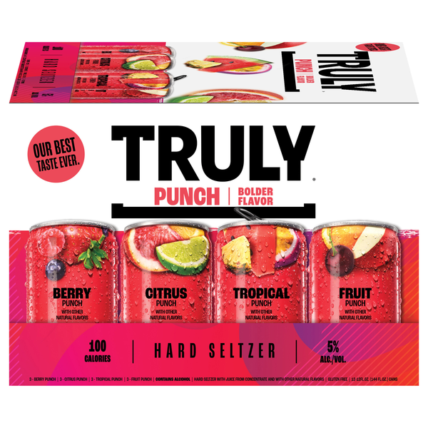 TRULY Hard Seltzer Punch Mix Pack Gluten Free - 12 pk