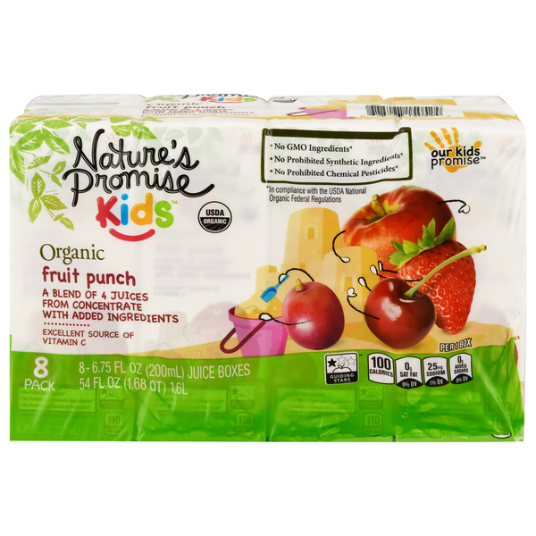 Nature's Promise Kids Organic Fruit Punch Juice Boxes - 8 pk