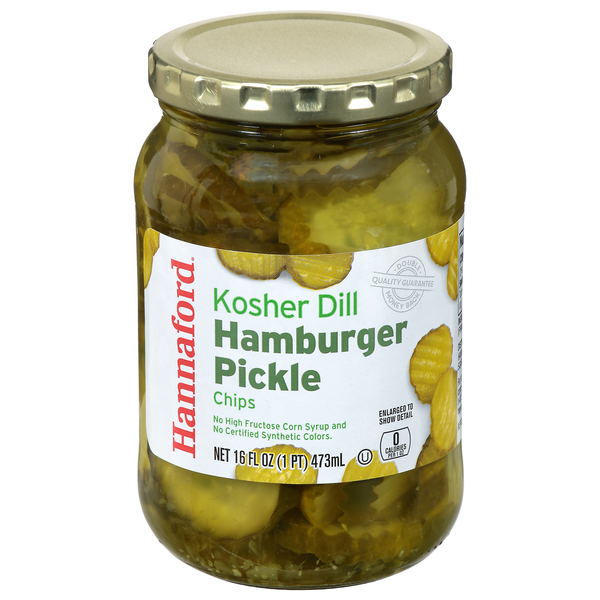Hannaford Hamburger Kosher Dill Pickle Chips