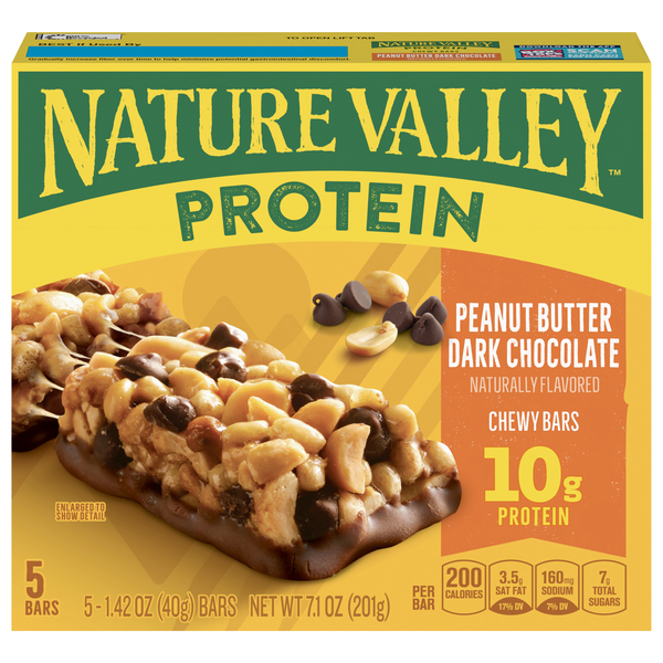 Nature Valley Peanut Butter Dark Chocolate Protein Chewy Bars - 5 ct