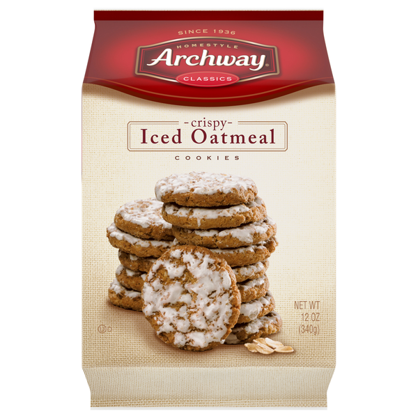 Archway Classics Crispy Iced Oatmeal Cookies