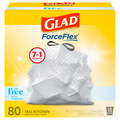 Glad ForceFlex Fragrance Free Tall Kitchen Drawstring Bags 13 Gallon
