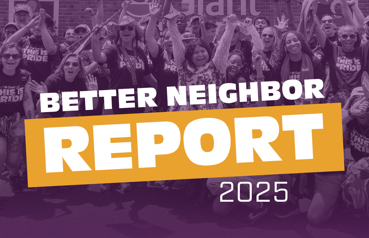 Image of a group of people with Better Neighbor Report 2025 text