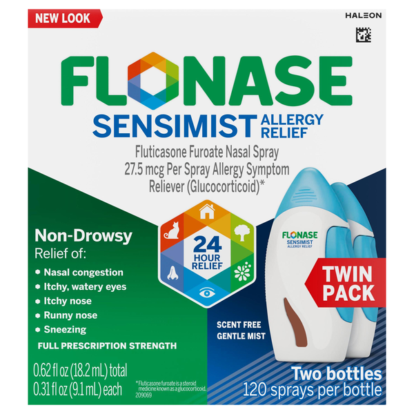 Flonase Sensimist Allergy Relief Scent Free - 2 ct