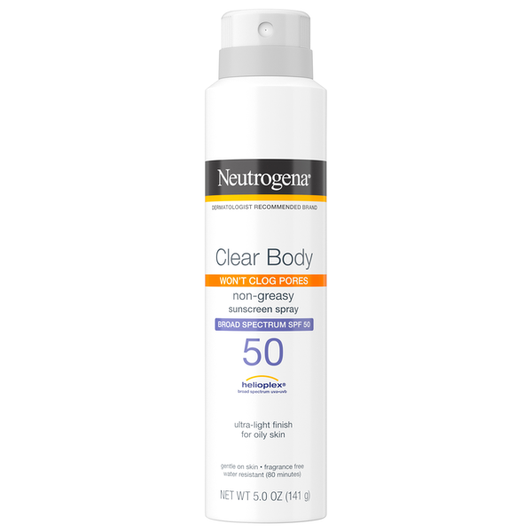 Neutrogena Non-Greasy Clear SPF 50 Body Sunscreen Spray