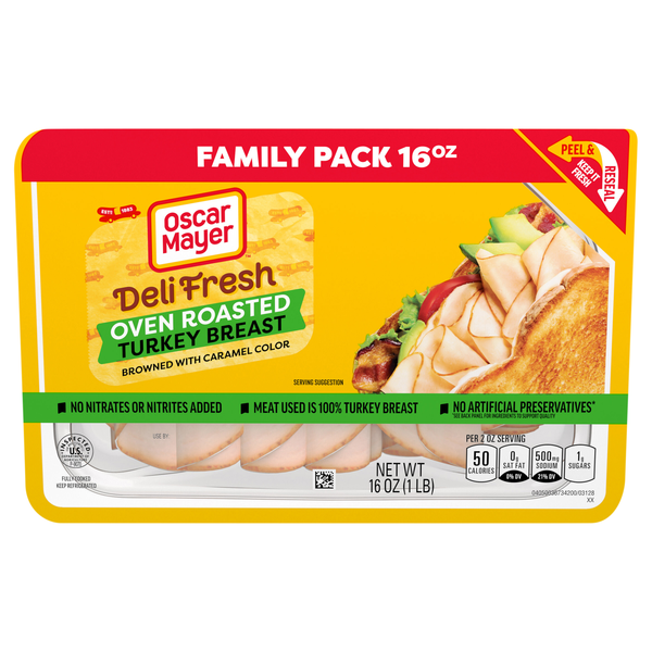 Oscar Mayer Deli Fresh Oven Roasted Turkey Breast Sliced Family Pack