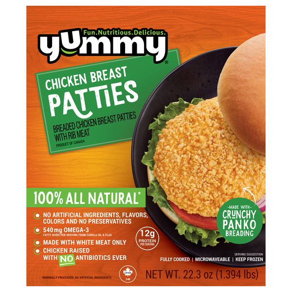Yummy Chicken Breast Patties Frozen