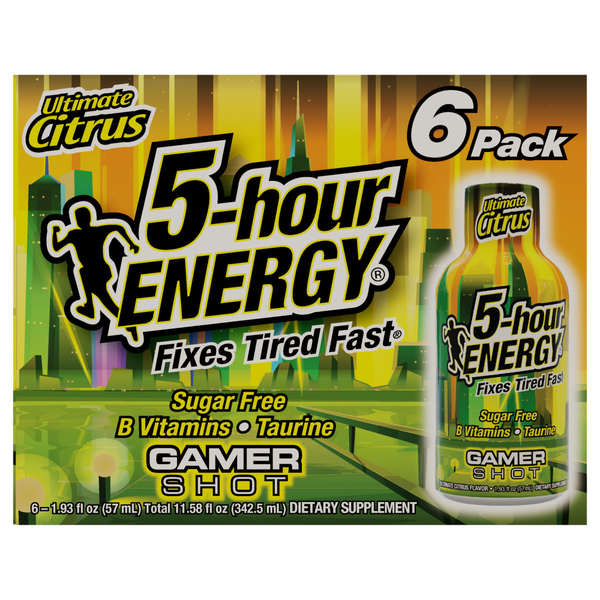 5-Hour Energy Ultimate Citrus Gamer Shot - 6 pk