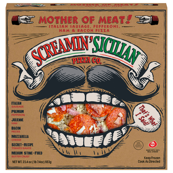 Screamin' Sicilian Stone-Fired Mother of Meat! Pizza Frozen