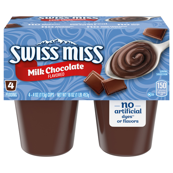 Swiss Miss Milk Chocolate Pudding Cups - 4 ct