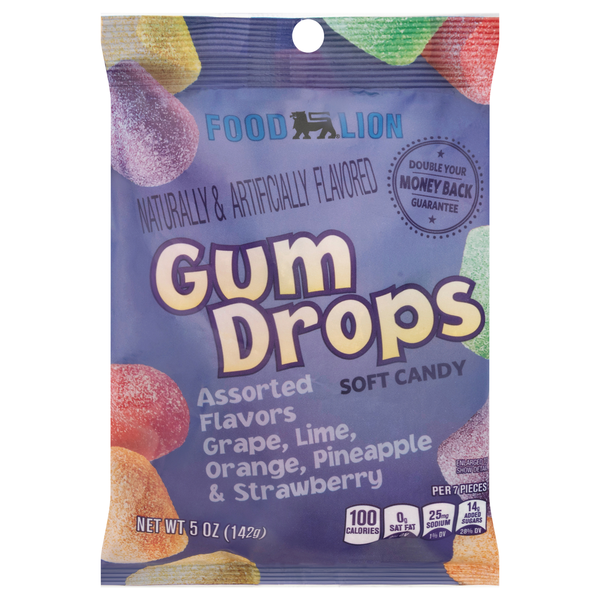 Food Lion Gum Drops Soft Chewy Candy