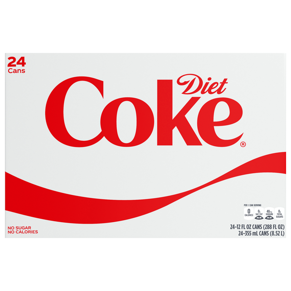 Diet Coke Cola Soda - 24 pk
