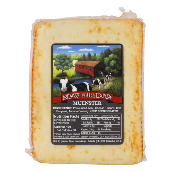 Save on Deli Muenster Cheese Chunk Order Online Delivery MARTIN'S