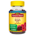 Nature Made Raspberry Flavor 18mg Iron with Vitamin C Gummies