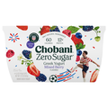 Chobani Zero Sugar Non Fat Mixed Berry Greek Yogurt Cups - 4 ct
