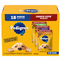 PEDIGREE Choice Cuts in Gravy Variety Pack Wet Dog Food Pouch - 18 ct
