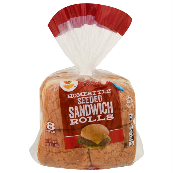 Stop & Shop Homestyle Seeded Sandwich Rolls - 8 ct