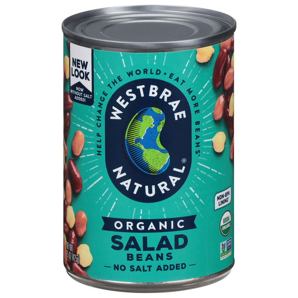 Westbrae Natural Organic No Salt Added Salad Beans