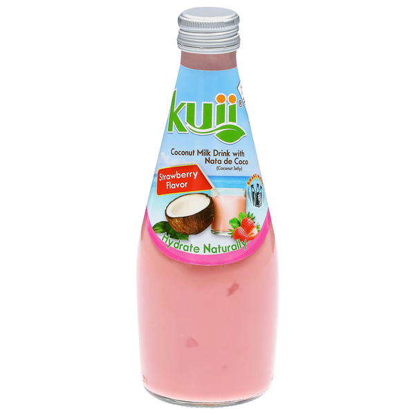 Kuii Strawberry Flavor Coconutmilk Drink with Nata de Coco