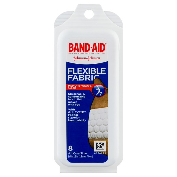 Band-Aid Bandages Flexible Fabric 3/4 x 3 Inch